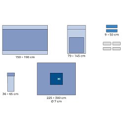 Obrázek pro produkt Set pro operaci končetiny Ø 7 cm dvouvrstvý s výztuží